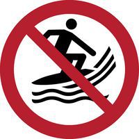 Pictogram Verboden te surfen