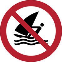 Pictogram Verboden te windsurfen