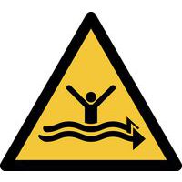 Pictogram Waarschuwing: sterke stroming