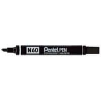 Permanente markeerstift N60 - Schuine punt - Met dop - Pentel