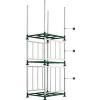 1 - Set van 4 stijlen hoogte 1200 mm 2 - Set van 2 zijpanelen 900 mm 3 - ﻿Set van 2 zijpanelen hoogte 1200 mm stapelbaar 3/1