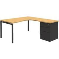 Compact bureau met ladeblok