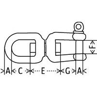 A = Dikte/Diameter stiftC = Nuttige hoogte ringE = Lengte stiftF = OpeningG = Nuttige hoogte