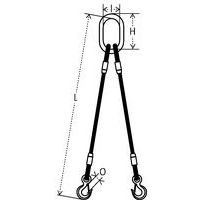 I = nuttige breedte ringH = nuttige hoogte ringO = haak openingL = lengte