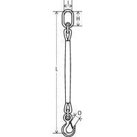 H = Nuttige lengte schakelI = Inwendige breedte schakelL = LengteO = Haak opening