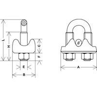 A = Totale breedteB = Totale diepteE = Diameter schroefdraadL = Totale hoogte