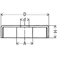 D: ØH: dikted: bevestigingsgat ØA: schroefdraad Ø
