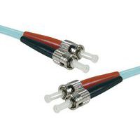 Draadbrug optisch Duplex 2 mm OM3 ST-UPC/ST-UPC aqua 2 m