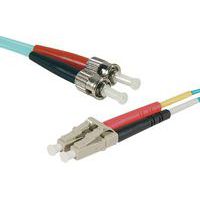 Draadbrug Duplex 2 mm OM3 LC-UPC/ST UPC aqua 1 m