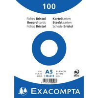 Steekkaart bristol effen niet geperforeerd 148x210mm Exacompta