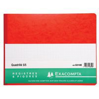 Register 25x32 cm 5x5 gefolioteerd 80 pagina’s - Exacompta