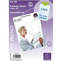 Beschermhoes 10 st. enkel pvc 30/100ste A5 Exacompta