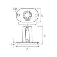 buisgrootte 	D 	E 	F 	A 	B 	C Ø 27 mm 	76 	11 	8 	112 	76 	64 Ø 42 mm 	88 	14 	10 	144 	102 	80Ø 48 mm 	88 	14 	10 	156 	117 	92 