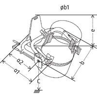 a1 = Totale dieptea2 = Nuttige diepteb = Totale breedteb1 = Max. Øc = Min. hefhoogtee = Hoogte