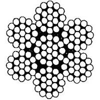 Diameter van meer dan 6 mm: 7 strengen met 19 draden