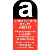 Waarschuwingsbord - Asbestgevaar - Zelfklevend