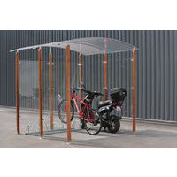 Fietsenstalling 4 m² - Tropisch hout