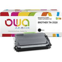 Toner refurbished Brother TN-3520 - Zwart - Owa