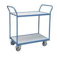 Plateauwagen - 2 houten plateaus - Rubberbanden - Draagvermogen 250 kg - FIMM