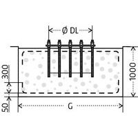 Ø DL - Basis-ØG - Bevestigingsplaat, lengte