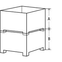 A = stapelhoogteB = totale hoogte