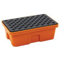 Opvangbak laboratorium, Roostermat: ja, Inhoud opvangbak: 40 L, Kleur: Oranje