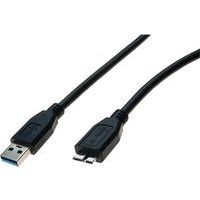 USB 3.0-kabel  type A en micro B zwart - 1,8 m