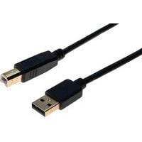 USB 2.0-kabel type A en B met zwarte ferrieten - 5,0 m