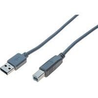 USB 2.0-kabel A en B grijs eco - 1,0 m