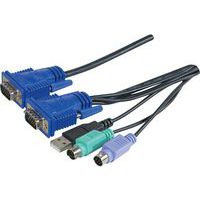 Combinatiekabel Kvm-switch VGA/PS2+USB - 1.8 m DEXLAN