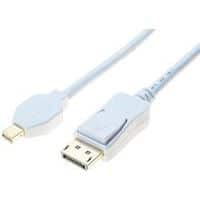 Kabel Displayport en mini displayport 1.2 wit - 3 M