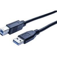 USB 3.0-kabel type A en B zwart - 5,0 m