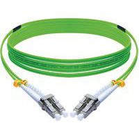 Duplex jumper 2,0 mm OM5 LC-UPC/LC-UPC groen - 1 m