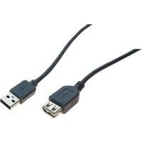 USB 2.0-kabel type A en B met zwarte ferrieten - 2,0 m