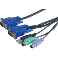 Combinatiekabel Kvm-switch VGA/PS2+USB - 3.0 m DEXLAN