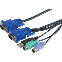 Combinatiekabel Kvm-switch VGA/PS2+USB - 5.0 m DEXLAN