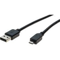 Kabel USB 2.0 type A en micro B zwart - 2 m