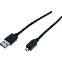 Kabel USB omkeerbaar 2.0 A en micro B m/m - 1 m