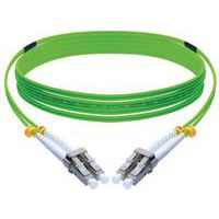 Duplex jumper 2,0 mm OM5 LC-UPC/LC-UPC groen - 3 m