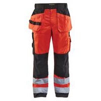 Werkbroek High Vis 1533 - rood/zwart