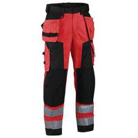 Werkbroek Softshell High Vis 1567 - rood/zwart