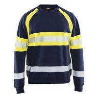 Sweater High Vis 3359 - marineblauw/fluo geel