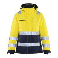 Winterjas High Vis Dames 4872 geel/marineblauw