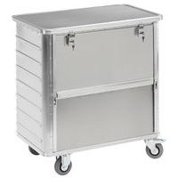 Aluminium containerwagen - schuifbord - Capaciteit 355 tot 650 L