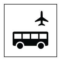 Pictogram pendelbus op luchthaven in vinyl