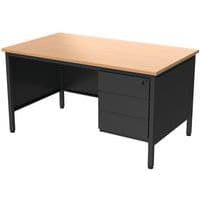 Bureau Confort 2 met ladeblok 3 laden - 140 cm