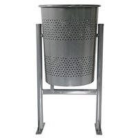 Ronde metalen afvalbak 60 liter