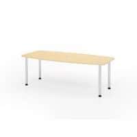 Conferentietafel ton 4 poten - 220x105 cm chroom - Hammerbacher