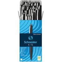 Balpen - K15 - zwart - 50 stuks - Schneider