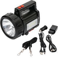 Set led-werklamp 10 W, 735 lm + zijlamp + powerbank - Velamp